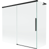 Mexen Rox L Two-Winged Sliding Bath Screen 170 + 80 x 150 cm, Transparent, Black - 8C9L-170-080-70-00