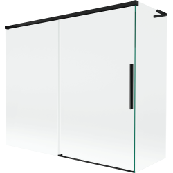 Mexen Rox L 2-panel sliding bath screen 180 + 90 x 150 cm, transparent, black - 8C9L-180-090-70-00