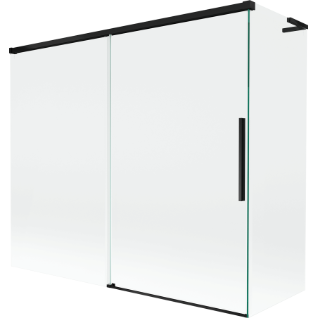 Mexen Rox L 2-panel sliding bathtub screen 180 + 90 x 150 cm, transparent, black - 8C9L-180-090-70-00