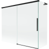 Mexen Rox L 2-panel sliding bathtub screen 180 + 90 x 150 cm, transparent, black - 8C9L-180-090-70-00