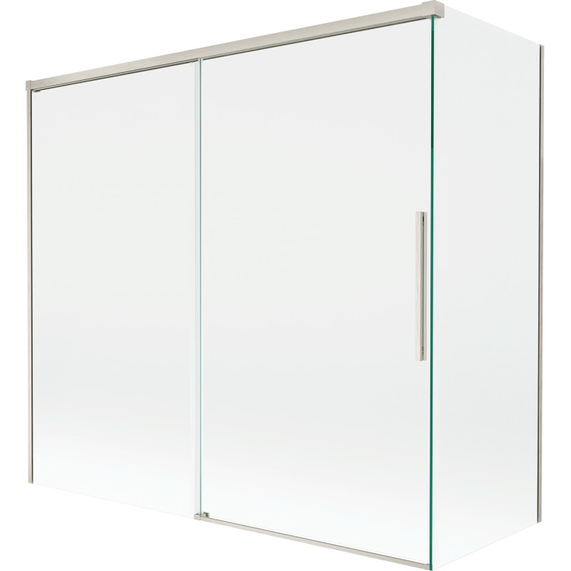 Mexen Rox 2-panel sliding bathtub screen 160 + 80 x 150 cm, transparent, brushed nickel - 8C9-160-080-97-00