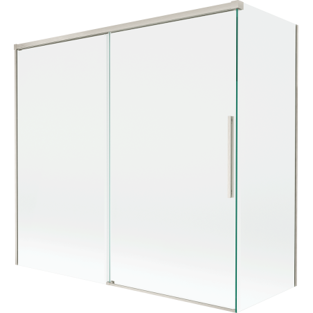 Mexen Rox 2-panel sliding bath screen 170 + 80 x 150 cm, transparent, brushed nickel - 8C9-170-080-97-00