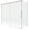 Mexen Rox 2-panel sliding bath screen 170 + 80 x 150 cm, transparent, brushed nickel - 8C9-170-080-97-00