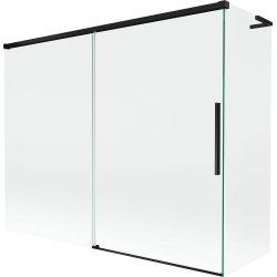 Mexen Rox L 2-wing sliding shower screen 190 + 90 x 150 cm, transparent, black - 8C9L-190-090-70-00