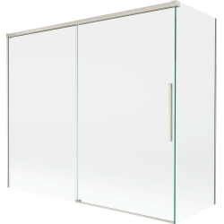 Mexen Rox 2-panel sliding bath screen 180 + 80 x 150 cm, transparent, brushed nickel - 8C9-180-080-97-00