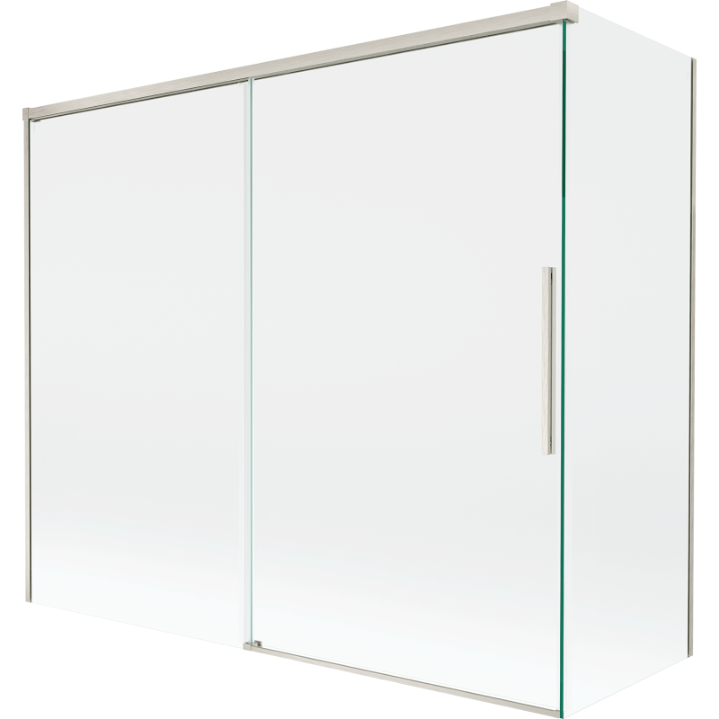 Mexen Rox shower screen 2-wing sliding 180 + 80 x 150 cm, transparent, brushed nickel - 8C9-180-080-97-00