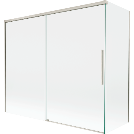 Mexen Rox shower screen 2-wing sliding 180 + 80 x 150 cm, transparent, brushed nickel - 8C9-180-080-97-00