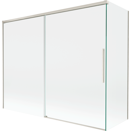 Mexen Rox 2-panel sliding shower screen 190 + 80 x 150 cm, transparent, brushed nickel - 8C9-190-080-97-00
