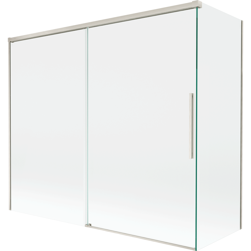 Mexen Rox 2-panel sliding bath screen 180 + 90 x 150 cm, transparent, brushed nickel - 8C9-180-090-97-00