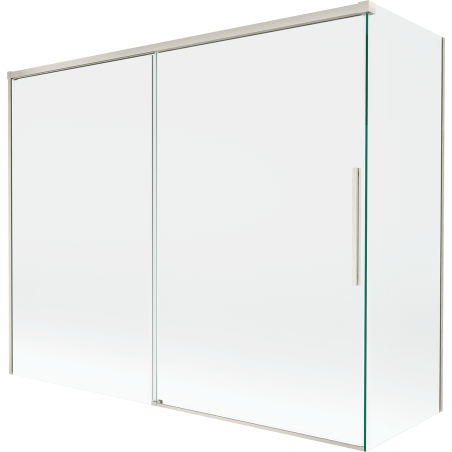 Mexen Rox 2-panel sliding bath screen 190 + 90 x 150 cm, transparent, brushed nickel - 8C9-190-090-97-00