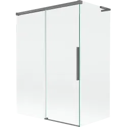 Mexen Rox L 2-panel sliding bath screen 120 + 70 x 150 cm, transparent, gun metal - 8C9L-120-070-95-00