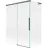 Mexen Rox L 2-wing Sliding Bath Screen 120 + 70 x 150 cm, Transparent, Gun Metal - 8C9L-120-070-95-00