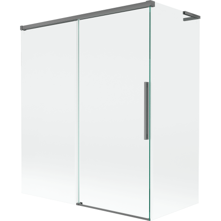 Mexen Rox L 2-panel sliding bath screen 140 + 70 x 150 cm, transparent, gun metal - 8C9L-140-070-95-00