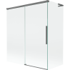 Mexen Rox L Bath Screen 2-Wing Sliding 140 + 70 x 150 cm, Transparent, Gun Metal - 8C9L-140-070-95-00