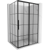 Mexen Rox sliding shower enclosure right 125 x 100 cm, black grid, black - 8C2-125-100-70-77-P