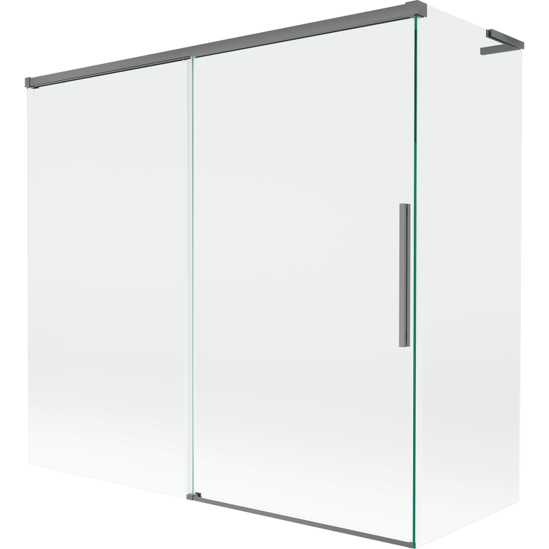 Mexen Rox L 2-panel sliding bath screen 170 + 70 x 150 cm, transparent, gun metal - 8C9L-170-070-95-00