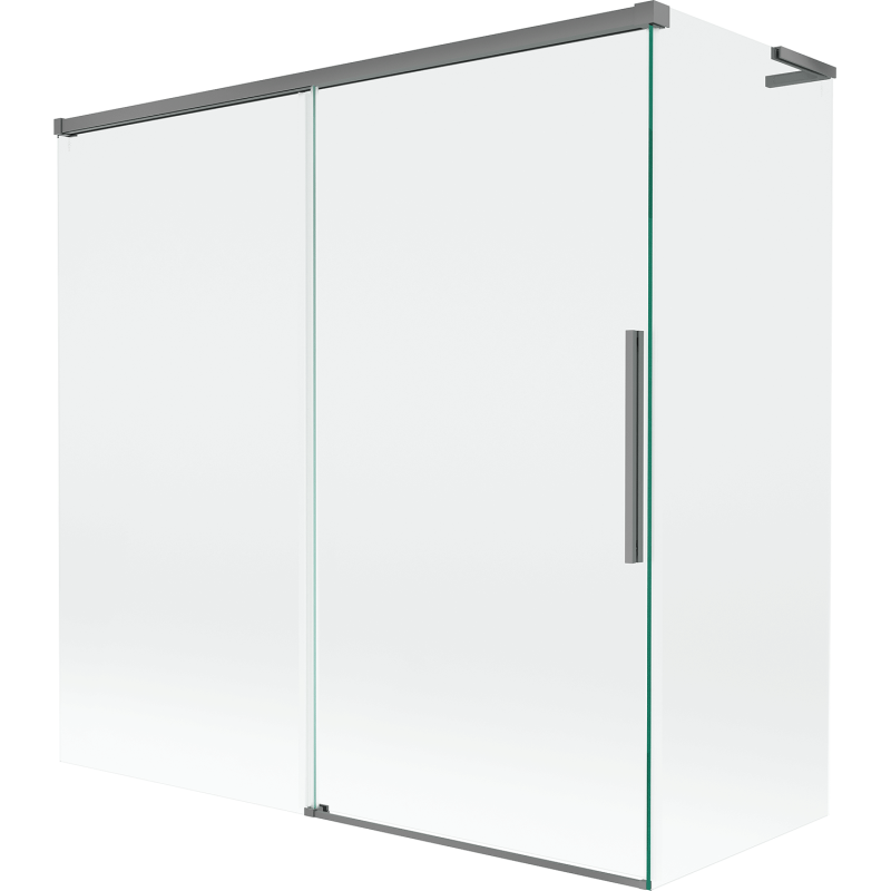 Mexen Rox L Shower Screen 2-Panel Sliding 160 + 75 x 150 cm, transparent, gun metal - 8C9L-160-075-95-00
