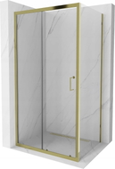 Mexen Apia 115 x 80 cm sliding shower enclosure, transparent, gold - 840-115-080-50-00