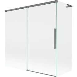 Mexen Rox L 2-panel sliding bath screen 160 + 80 x 150 cm, transparent, gun metal - 8C9L-160-080-95-00