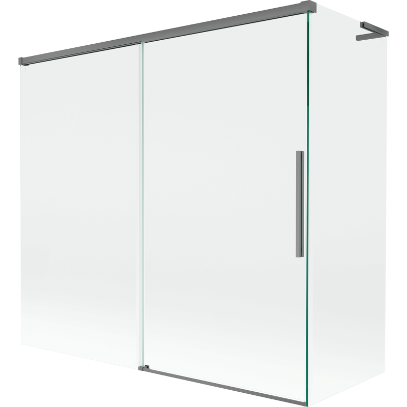Mexen Rox L 2-wing sliding shower screen 170 + 80 x 150 cm, transparent, gun metal - 8C9L-170-080-95-00