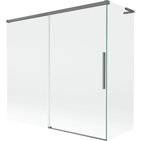 Mexen Rox L 2-panel sliding bathtub screen 170 + 80 x 150 cm, transparent, gun metal - 8C9L-170-080-95-00