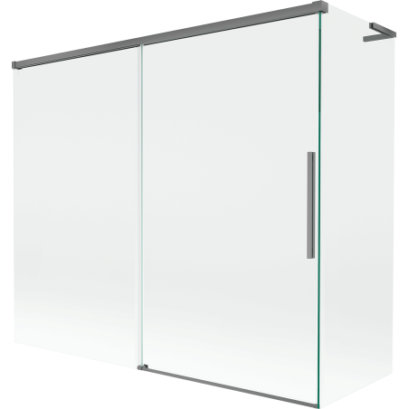 Mexen Rox L shower screen 2-wing sliding 180 + 80 x 150 cm, transparent, gun metal - 8C9L-180-080-95-00