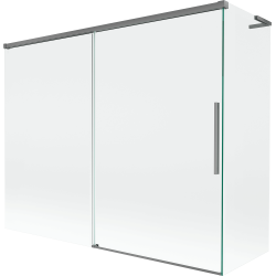 Mexen Rox L two-wing retractable bath screen 190 + 90 x 150 cm, transparent, gun metal - 8C9L-190-090-95-00