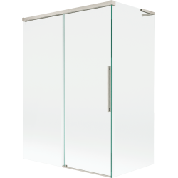 Mexen Rox L 2-panel sliding bathtub screen 120 + 70 x 150 cm, transparent, brushed nickel - 8C9L-120-070-97-00