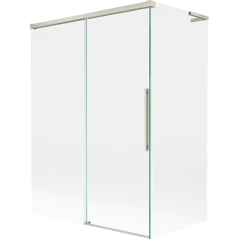 Mexen Rox L 2-panel sliding bathtub screen 120 + 70 x 150 cm, transparent, brushed nickel - 8C9L-120-070-97-00