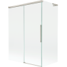 Mexen Rox L Bathtub Screen 2-Panel Sliding 120 + 70 x 150 cm, Transparent, Brushed Nickel - 8C9L-120-070-97-00