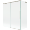 Mexen Rox L 2-wing sliding bathtub screen 140 + 70 x 150 cm, transparent, brushed nickel - 8C9L-140-070-97-00