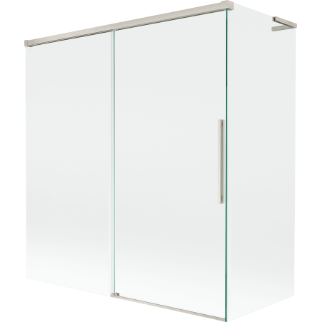 Mexen Rox L shower screen 2-part sliding 150 + 70 x 150 cm, transparent, brushed nickel - 8C9L-150-070-97-00