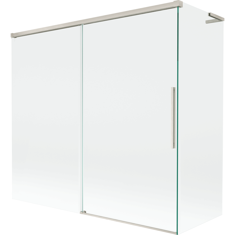 Mexen Rox L Bath Screen 2-Panel Sliding 170 + 70 x 150 cm, Transparent, Brushed Nickel - 8C9L-170-070-97-00