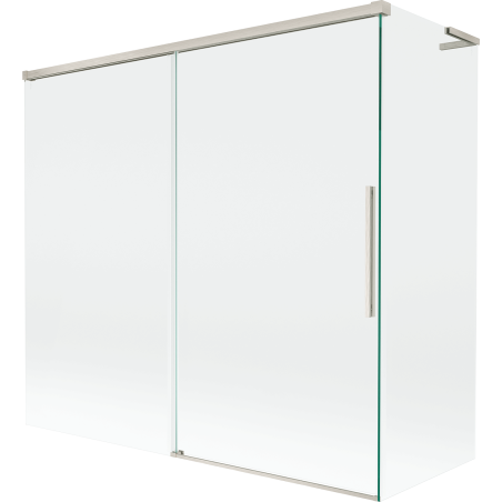 Mexen Rox L Bath Screen 2-Panel Sliding 170 + 70 x 150 cm, Transparent, Brushed Nickel - 8C9L-170-070-97-00