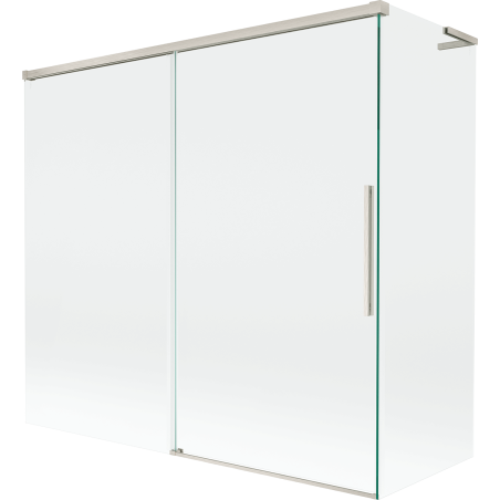 Mexen Rox L shower screen 2-panel sliding 170 + 70 x 150 cm, transparent, brushed nickel - 8C9L-170-070-97-00