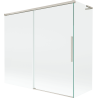 Mexen Rox L 2-panel sliding bath screen 170 + 75 x 150 cm, transparent, brushed nickel - 8C9L-170-075-97-00