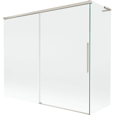 Mexen Rox L Bath Screen 2-Panel Sliding 180 + 90 x 150 cm, Transparent, Brushed Nickel - 8C9L-180-090-97-00