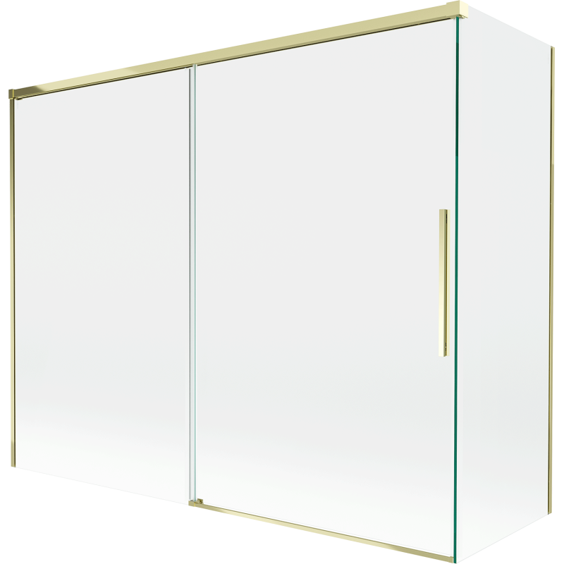 Mexen Rox 2-wing movable shower screen 190 + 90 x 150 cm, transparent, gold - 8C9-190-090-50-00