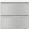 Mexen Rivel 50 cm Bathroom Cabinet with Sink Otis, 2 Drawers, Ribbed, Gray Matte/White Matte - 91A20-05047-2-BFF62-W18M01