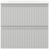 Mexen Rivel bathroom cabinet 50 cm with Otis sink, 2 drawers, grooved, gray matte/white matte - 91A20-05047-2-BFF62-W18M01