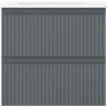 Mexen Rivel bathroom cabinet 50 cm with Otis sink, 2 drawers, fluted, graphite matte/white matte - 91A20-05047-2-BFF66-W18M01