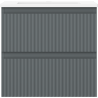 Mexen Rivel bathroom cabinet 50 cm with sink Otis, 2 drawers, grooved, graphite matte/white matte - 91A20-05047-2-BFF66-W18M01