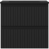 Mexen Rivel bathroom cabinet 50 cm with Otis sink, 2 drawers, grooved, black matte - 91A20-05047-2-BFF71-W18M71