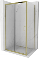 Mexen Apia sliding shower cabin 125 x 90 cm, transparent, gold - 840-125-090-50-00