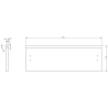 Mexen Rivel bathroom cabinet 60 cm with Otis sink, 2 drawers, fluted, white matte - 91A20-06047-2-BFF01-W18M01