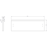 Mexen Rivel 60 cm Bathroom Cabinet with Otis Sink, 2 Drawers, Grooved, Gray Matte/White Matte - 91A20-06047-2-BFF62-W18M01