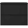 Mexen Rivel bathroom cabinet 60 cm with Otis sink, 2 drawers, fluted, black matte - 91A20-06047-2-BFF71-W18M71