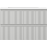 Mexen Rivel bathroom cabinet 70 cm with Otis sink, 2 drawers, fluted, gray matte/white matte - 91A20-07047-2-BFF62-W18M01