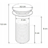 Mexen round washbasin half-siphon with click-clack plug, with overflow, chrome - 7992050-00