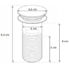 Mexen round washbasin siphon with a click-clack plug and overflow, Chrome - 7992050-00